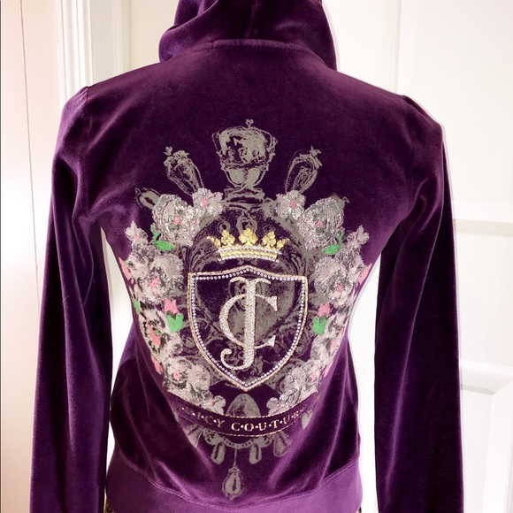Juicy Couture Purple Hooded Sweatshirt SzS - Picture 5 of 6